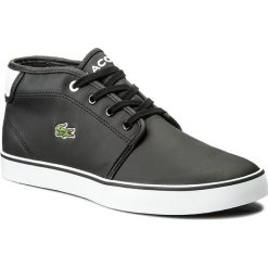 Sneakersy LACOSTE - Ampthill 117 2 Caj 7-33CAJ1001312 Blk/Wht. Czarne trampki chłopięce marki Lacoste, z materiału, na sznurówki. W wyprzedaży za 209,00 zł.