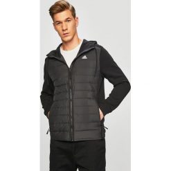 Adidas Performance - Kurtka puchowa. Czarne płaszcze męskie adidas Performance, s, bez wzorów, z bawełny, krótkie, z kapturem. Za 399,90 zł.