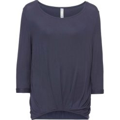 Shirt "oversize" bonprix jagodowy. Fioletowe koszulki damskie bonprix, bez wzorów, bez kołnierzyka. Za 27,99 zł.
