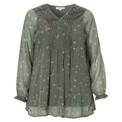 Zhenzi Tunika Kora khaki we wzory female zielony/ze wzorem 50/52 (L). Zielone tuniki damskie Zhenzi, na imprezę, s, bez wzorów, z szyfonu, eleganckie, z dekoltem w serek, bez rękawów. Za 229,00 zł.