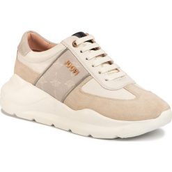 Sneakersy JOOP! - Hanna 4140004943 Beige 750. Brązowe półbuty damskie JOOP!, na co dzień, bez wzorów, ze skóry ekologicznej, bez obcasa, bez zapięcia. W wyprzedaży za 599,00 zł.