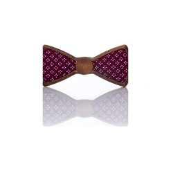 Maroon – Bordowa Drewniana Mucha do Garnituru. Czerwone muchy męskie Woodenlife, z bawełny. Za 119,00 zł.