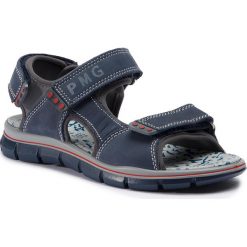 Sandały PRIMIGI - 3396711 D Azzurr. Niebieskie sandały chłopięce Primigi, ze skóry, bez zapięcia. W wyprzedaży za 179,00 zł.