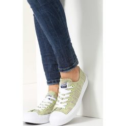 Trampki damskie slip on: Zielone Trampki Row