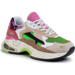 Sneakersy PREMIATA - Sharkyd 044 Multicolour. Brązowe półbuty damskie Premiata, bez wzorów, z zamszu, bez obcasa, na płaskiej podeszwie, bez zapięcia. Za 1489,00 zł.