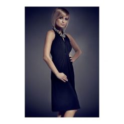 Sukienka Paloma Mod. Nr 52 czarny. Czarne sukienki damskie FIGL, na spotkanie biznesowe, bez wzorów, eleganckie, bez kołnierzyka, bez rękawów. Za 99,90 zł.