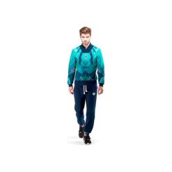 Uranus Cardigan (Turquoise). Niebieskie bluzy męskie marki OKUAKU, xxl, z nadrukiem, z bawełny, bez kołnierzyka, bez rękawów, bez kaptura. Za 279,00 zł.
