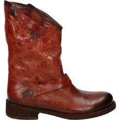 Botki - B332 VEGA RUB. Brązowe botki damskie na zamek Venezia, ze skóry. Za 489,00 zł.
