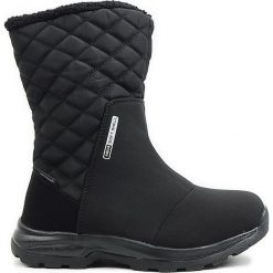 Śniegowce damskie BLACK DK. Czarne śniegowce damskie DK, na zimę, z polaru, bez zapięcia. Za 199,00 zł.