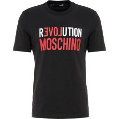 Love Moschino Tshirt z nadrukiem black. Czarne t-shirty męskie Love Moschino, xl, z nadrukiem, z elastanu, bez kołnierzyka, bez rękawów. Za 379,00 zł.