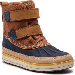 Śniegowce CLARKS - Arrow Star Gtx GORE-TEX 261384376 Tan Combi. Pomarańczowe śniegowce chłopięce Clarks, bez zapięcia, gore-tex. W wyprzedaży za 289,00 zł.