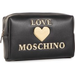 Kosmetyczka LOVE MOSCHINO - JC5301PP1BLE0000 Nero. Czarne kosmetyczki męskie Love Moschino, bez wzorów, ze skóry ekologicznej. Za 259,00 zł.