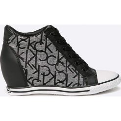 Calvin Klein Jeans - Buty Vero Jacquard. Szare buty sportowe damskie Calvin Klein Jeans, z jeansu. W wyprzedaży za 299,90 zł.