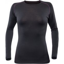 Devold Koszulka Damska Breeze Woman Shirt Black L. Czarne bluzki sportowe damskie marki Devold, na zimę, l, z wełny, z długim rękawem. W wyprzedaży za 219,00 zł.