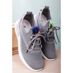 Szare buty sportowe sznurowane casu 204/22g. Szare buty sportowe damskie Casu, bez wzorów, sportowe. W wyprzedaży za 39,99 zł.