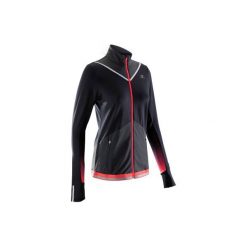 Bluza do biegania KIPRUN WARM damska. Czarne bluzy damskie marki KALENJI, z elastanu. W wyprzedaży za 99,99 zł.