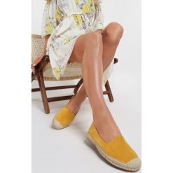 Żółte Espadryle Eathemora. Żółte espadryle damskie Renee, bez wzorów, bez obcasa. Za 99,99 zł.