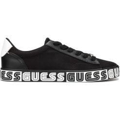 Guess Greha Tenisówki Czarny. Czarne trampki i tenisówki damskie Guess, z aplikacjami, z materiału. Za 390,95 zł.
