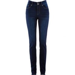 Dżinsy ze stretchem "push up" SLIM bonprix ciemny denim. Czarne jeansy damskie bonprix, bez wzorów, z jeansu. Za 109,99 zł.
