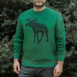 Bluza męska bez kaptura crewneck ŁOŚ zielona. Zielone bluzy męskie Pakamera, m, bez wzorów, z kapturem, bez rękawów, bez kaptura. Za 159,00 zł.