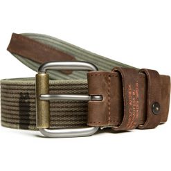 Pasek AERONAUTICA MILITARE. Brązowe paski męskie w paski, z tkaniny, militarne. Za 570,00 zł.