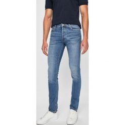 Jack & Jones - Jeansy Glenn. Niebieskie jeansy męskie Jack & Jones, z aplikacjami. Za 169,90 zł.