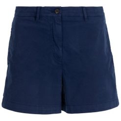 Szorty materiałowe TOMMY HILFIGER Essential WW0WW25073. Niebieskie szorty damskie TOMMY HILFIGER, bez wzorów, z elastanu. W wyprzedaży za 229,00 zł.
