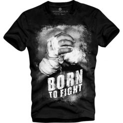 T-shirt UNDERWORLD Organic Cotton Born to fight. Czarne t-shirty męskie Underworld, m, z nadrukiem, bez kołnierzyka. Za 69,99 zł.
