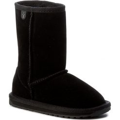 Buty EMU AUSTRALIA - Wallaby Lo Kids K10102 Black. Czarne kozaki dziewczęce EMU Australia, bez zapięcia. Za 299,00 zł.