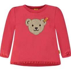 Bluza w kolorze czerwonym. Czerwone bluzy niemowlęce Steiff, z aplikacjami. W wyprzedaży za 75,95 zł.