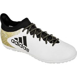 Buty piłkarskie Adidas X 16.3 Tf M AQ4352. Białe buty sportowe męskie Adidas, ze skóry, na sznurówki, do piłki nożnej, techfit (adidas). W wyprzedaży za 259,00 zł.