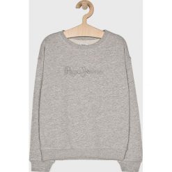 Pepe Jeans - Bluza 128-178/180 cm. Szare bluzy dziewczęce Pepe Jeans, bez wzorów, z bawełny, bez rękawów, bez kaptura. W wyprzedaży za 149,90 zł.