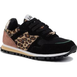 Sneakersy LIU JO - Wonder BXX049 PX068 Black 22222. Czarne półbuty damskie Liu Jo, z zamszu. W wyprzedaży za 329,00 zł.