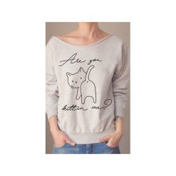 Are you kittin me szara bluza oversize z. Szare bluzy damskie marki One mug a day, s, z nadrukiem, z bawełny, bez rękawów, bez kaptura. Za 129,00 zł.