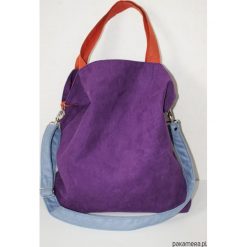 Torba hobo XXL - fiolet,pomarańcz,szaroniebieski. Niebieskie torebki klasyczne damskie Pakamera, z syntetyku. Za 129,00 zł.