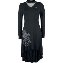 Harry Potter Forbidden Forest - Thestral Sukienka czarny. Czarne długie sukienki Harry Potter, na imprezę, s, z aplikacjami, z materiału, z dekoltem na plecach, z długim rękawem. Za 199,90 zł.