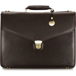 Teczka 02-3-143-4. Czarne aktówki damskie Wittchen, w paski, eleganckie, małe, bez dodatków. Za 2199,00 zł.