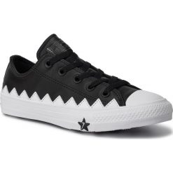 Trampki CONVERSE - Ctas Ox 565369C Black/White/White. Czarne półbuty damskie Converse, bez wzorów, ze skóry, bez zapięcia. W wyprzedaży za 229,00 zł.