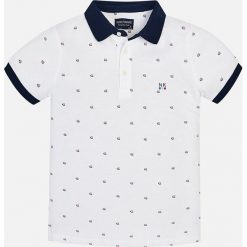 Mayoral - Polo dziecięce 128-172 cm. Białe t-shirty chłopięce Mayoral, z nadrukiem, z bawełny, z krótkim rękawem. Za 102,90 zł.