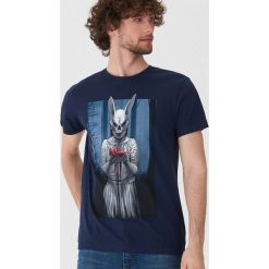 T-shirty męskie: T-shirt z halloweenowym motywem - Granatowy