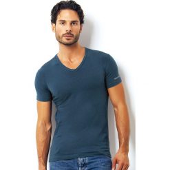 Męski bawełniany T-shirt włoskiej produkcji Enrico Coveri ET1501 Avio. Szare t-shirty męskie marki Astratex, m, z elastanu, z krótkim rękawem. Za 45,00 zł.