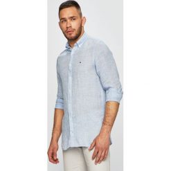 Tommy Hilfiger - Koszula. Żółte koszule męskie TOMMY HILFIGER, xl, bez wzorów, ze lnu, casualowe, button down, z długim rękawem. W wyprzedaży za 239,90 zł.