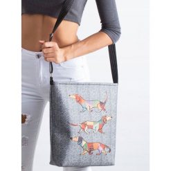 Torebka damska listonoszka Lorenti 2558 szara - Szary. Szare listonoszki damskie w paski, z jeansu, eleganckie, małe. Za 89,99 zł.