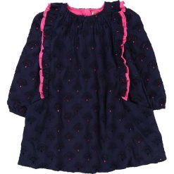 Sukienka w kolorze granatowym. Niebieskie sukienki niemowlęce z bawełny, midi, rozkloszowane. W wyprzedaży za 155,95 zł.