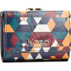 Duży Portfel Damski KAZAR - 18179-L2-B1 Blue/Maroon/Honey. Czerwone portfele damskie Kazar, z lakierowanej skóry. Za 349,00 zł.