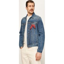 Scotch & Soda - Kurtka jeansowa. Niebieskie płaszcze męskie Scotch & Soda, s, bez wzorów, z elastanu, krótkie, bez kaptura. Za 769,90 zł.
