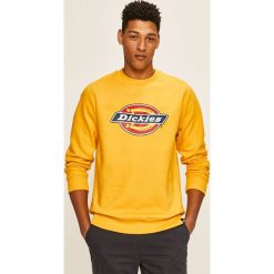 Dickies - Bluza. Żółte bluzy męskie Dickies, s, z nadrukiem, z bawełny, z okrągłym kołnierzem, bez rękawów, bez kaptura. W wyprzedaży za 179,90 zł.