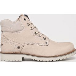 Wrangler - Buty Yuma Lady. Szare buty sportowe damskie Wrangler, bez wzorów, ze skóry, sportowe. W wyprzedaży za 239,90 zł.