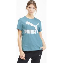 Puma Classics Koszulka Niebieski. Niebieskie koszulki damskie Puma, m, z nadrukiem, z bawełny, bez kołnierzyka, z krótkim rękawem. Za 109,95 zł.