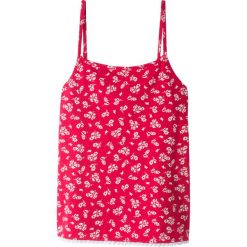 Top bonprix czerwony. Czerwone bluzki dziewczęce bonprix, bez wzorów, bez kołnierzyka, bez rękawów, bez kaptura. Za 24,99 zł.